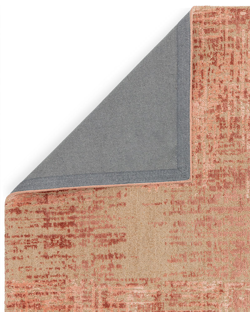 TORINO TERRACOTTA ABSTRACT TEXTURAL RUG