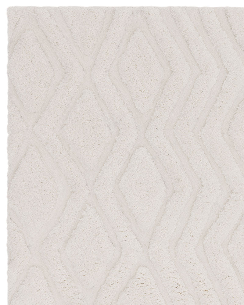 HARRISON OFF WHITE HIGH LOW SHAGGY RUG