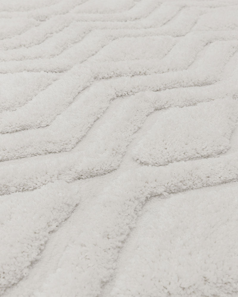 HARRISON OFF WHITE HIGH LOW SHAGGY RUG