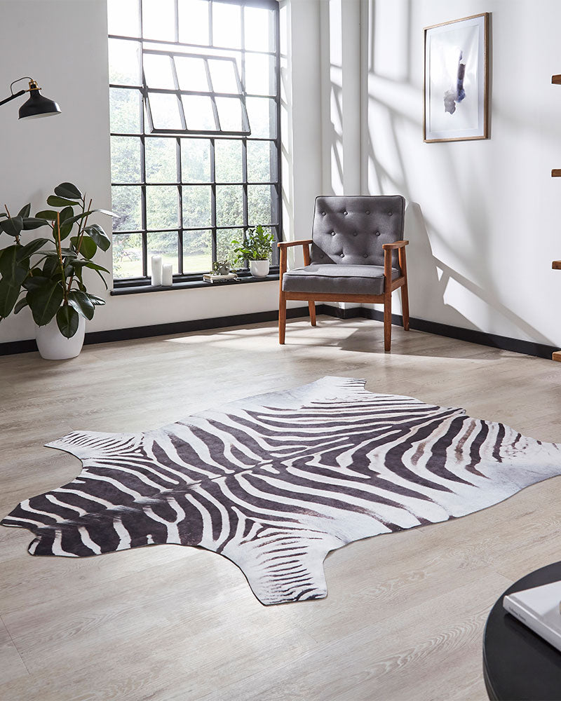 FAUX ANIMAL PRINT ZEBRA