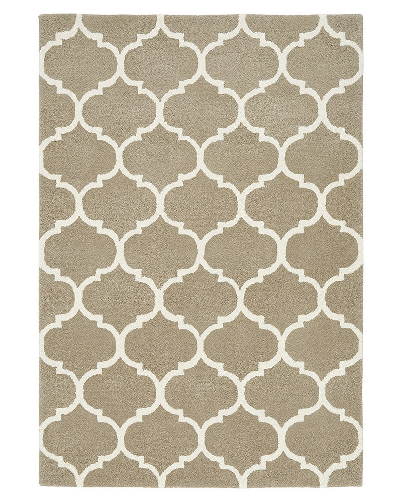 ALBANY OGEE CAMEL TRELLIS WOOL RUG