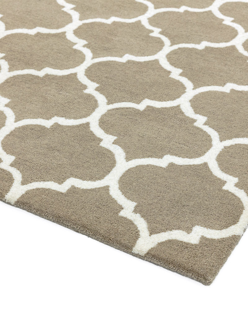 ALBANY OGEE CAMEL TRELLIS WOOL RUG