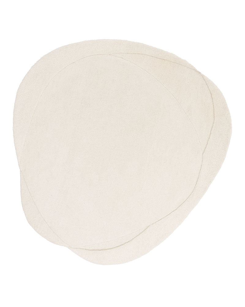 OLSEN 04 RIDGE CARVED WOOL RUG CREAM IVORY