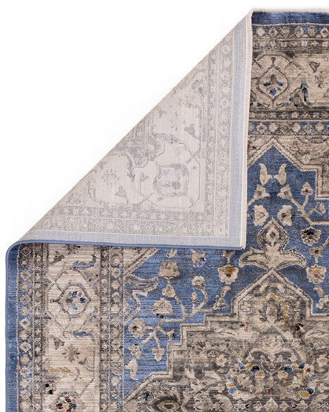 SOVEREIGN 07 BLUE MEDALLION VINTAGE TRADITIONAL STYLE RUG