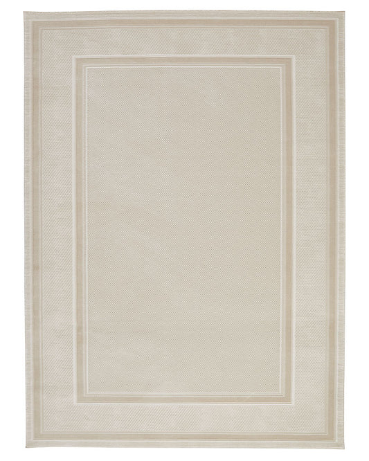 OLIVIA 101 CREAM BEIGE BORDER RUG