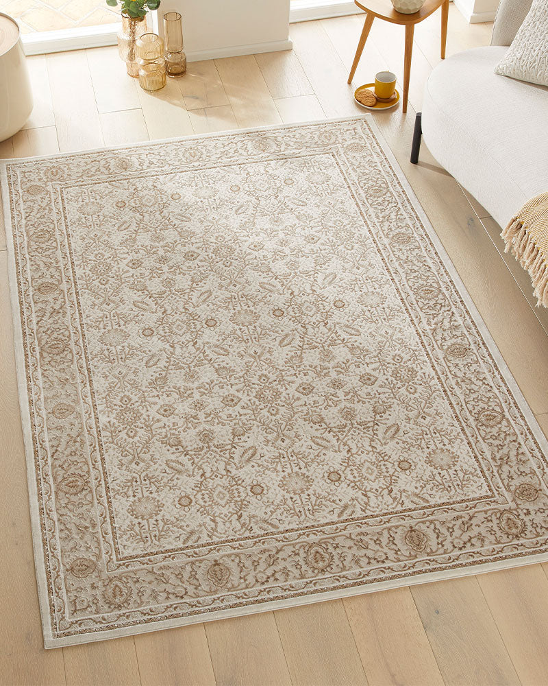 OLIVIA 104 KHAKI GREY TRADITIONAL RUG