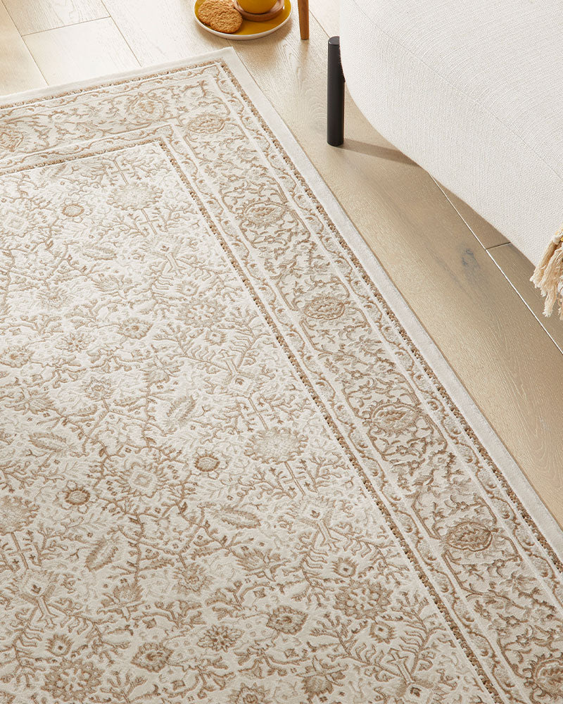 OLIVIA 104 KHAKI GREY TRADITIONAL RUG