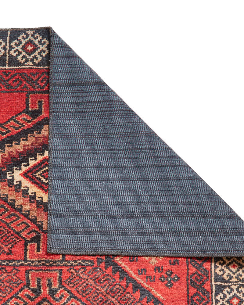 KASHMAR 2016 RED NAVY BLUE MACHINE WASHABLE RUG