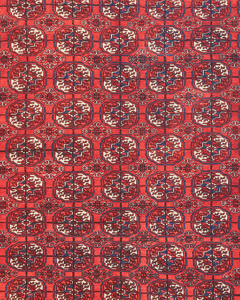 KASHMAR 2018 RED BLUE MACHINE WASHABLE RUG