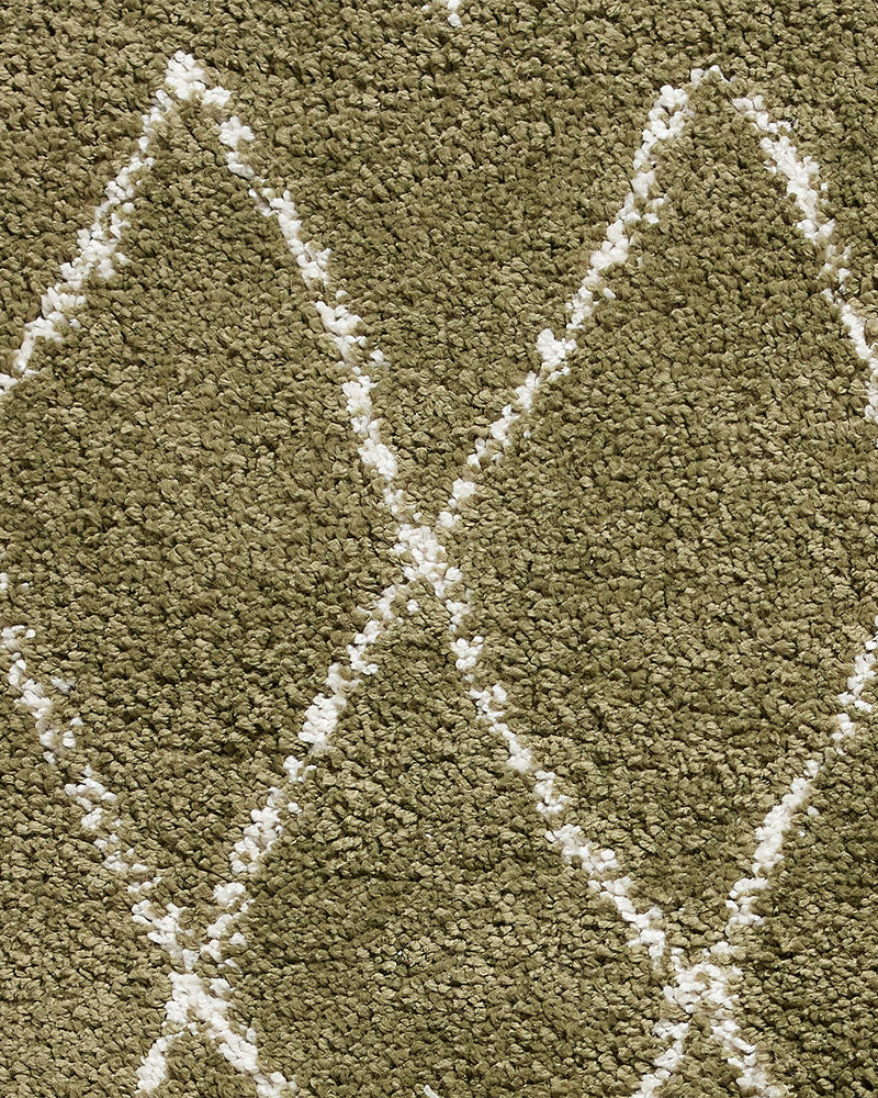 BOHO 8280 GREEN MOROCCAN BERBER SHAGGY MODERN