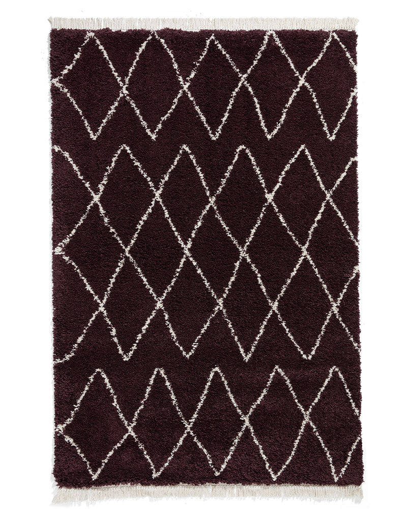 BOHO 8280 PURPLE MOROCCAN BERBER SHAGGY MODERN