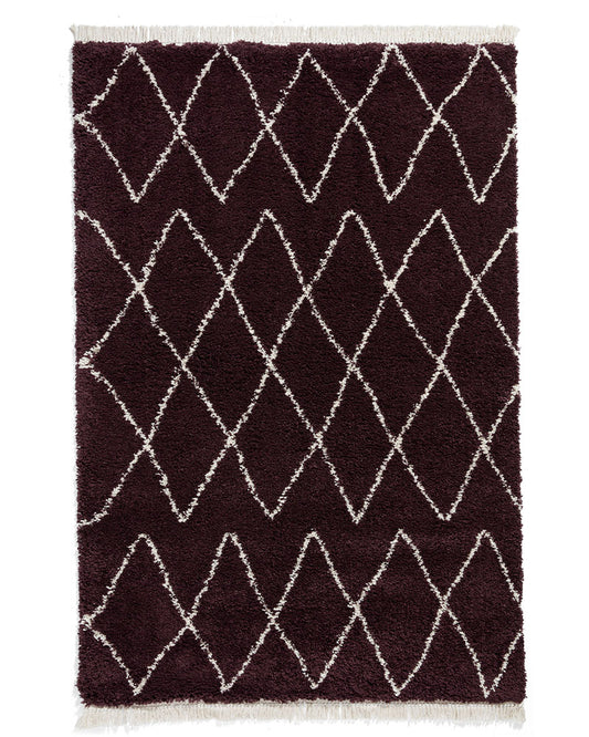 BOHO 8280 PURPLE MOROCCAN BERBER SHAGGY MODERN