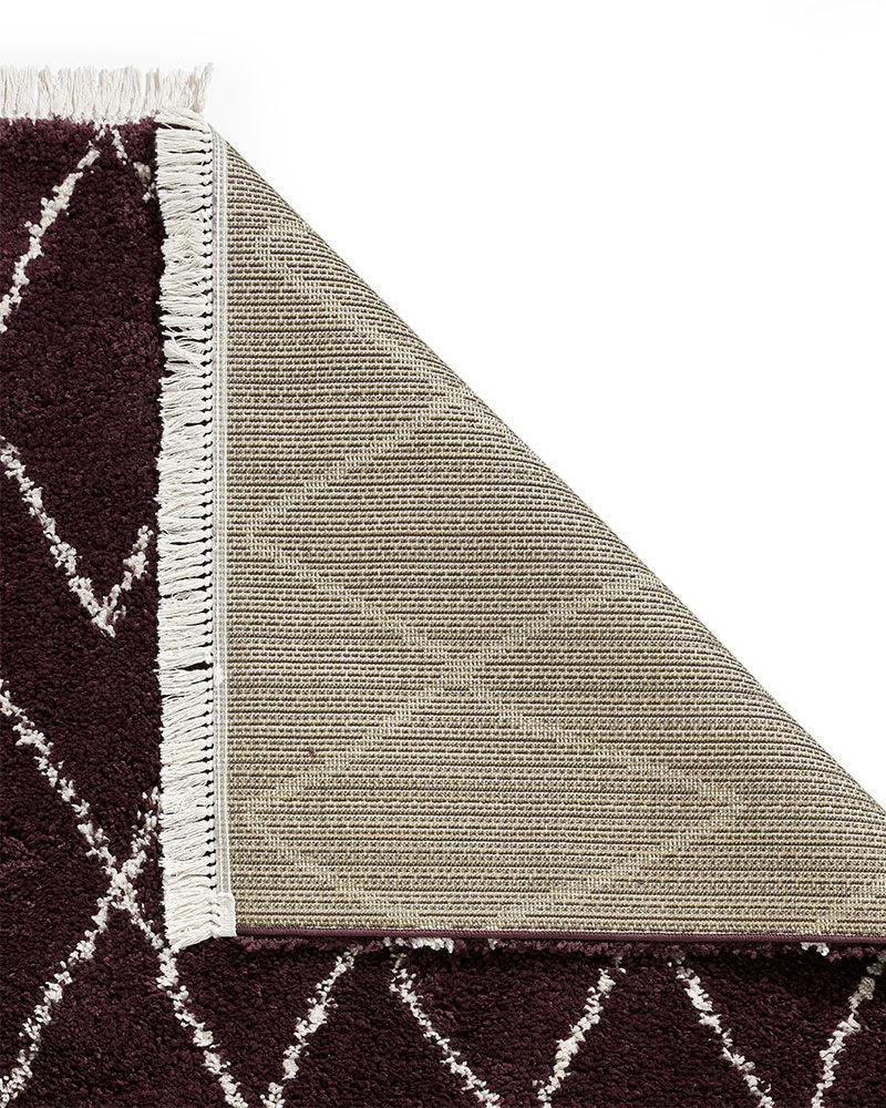 BOHO 8280 PURPLE MOROCCAN BERBER SHAGGY MODERN