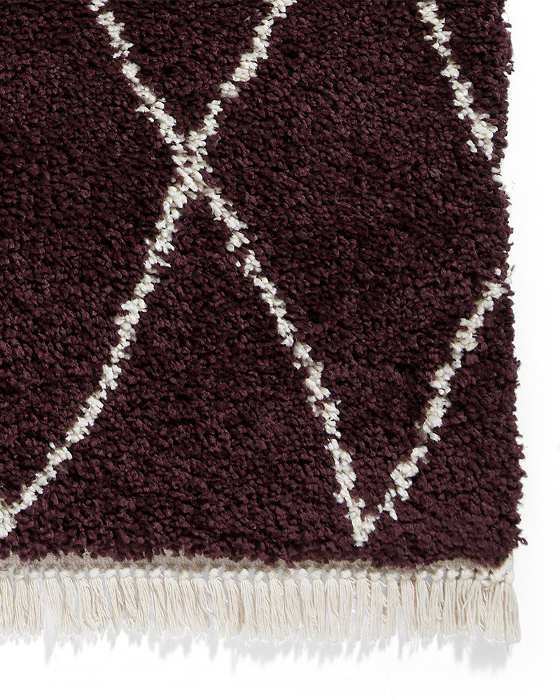 BOHO 8280 PURPLE MOROCCAN BERBER SHAGGY MODERN