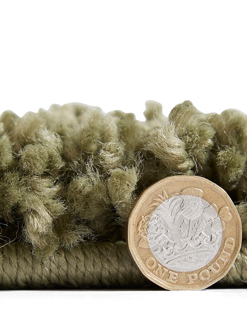 BOHO 8280 GREEN MOROCCAN BERBER SHAGGY MODERN