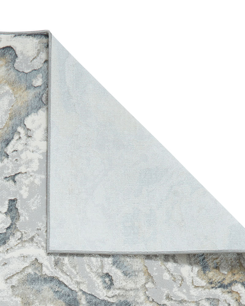 TIDAL TL837 SILVER BEIGE METALLIC ABSTRACT RUG