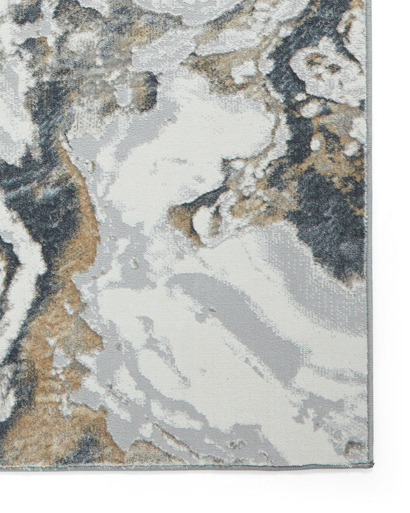 TIDAL TL837 SILVER BEIGE METALLIC ABSTRACT RUG