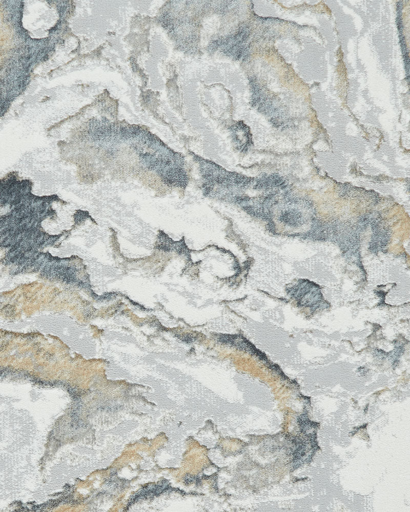 TIDAL TL837 SILVER BEIGE METALLIC ABSTRACT RUG