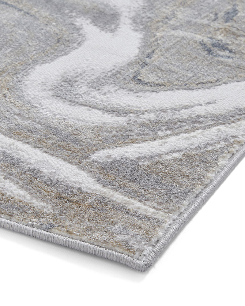 TIDAL TL841 SILVER  METALLIC ABSTRACT RUG