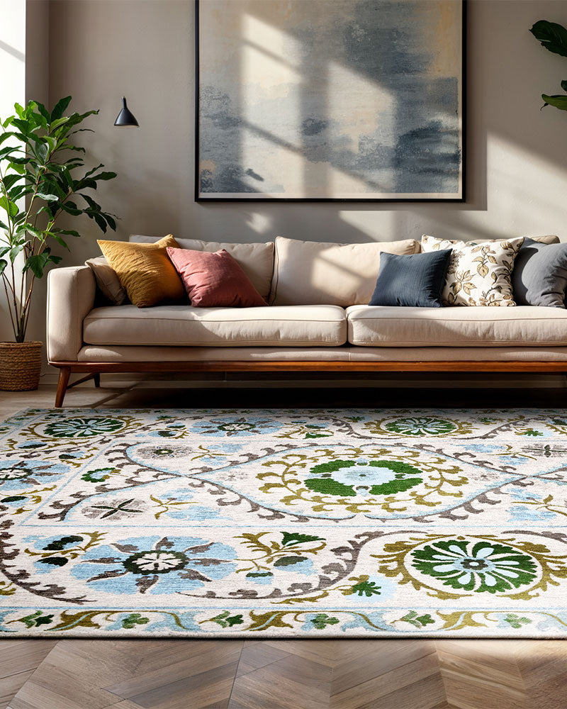 LDP ANTIQUARIAN SUZANI 9732 SLAVIA BLUE GREEN MULTI