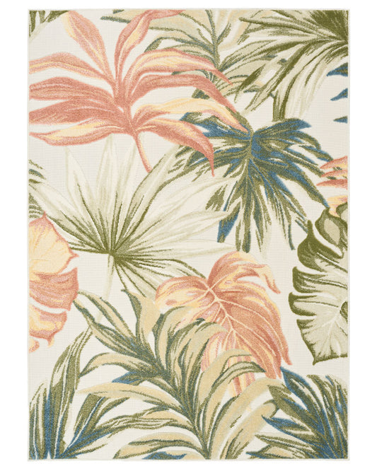 ALOHA ALH43 IVGRN IVORY GREEN INDOOR OUTDOOR RUG