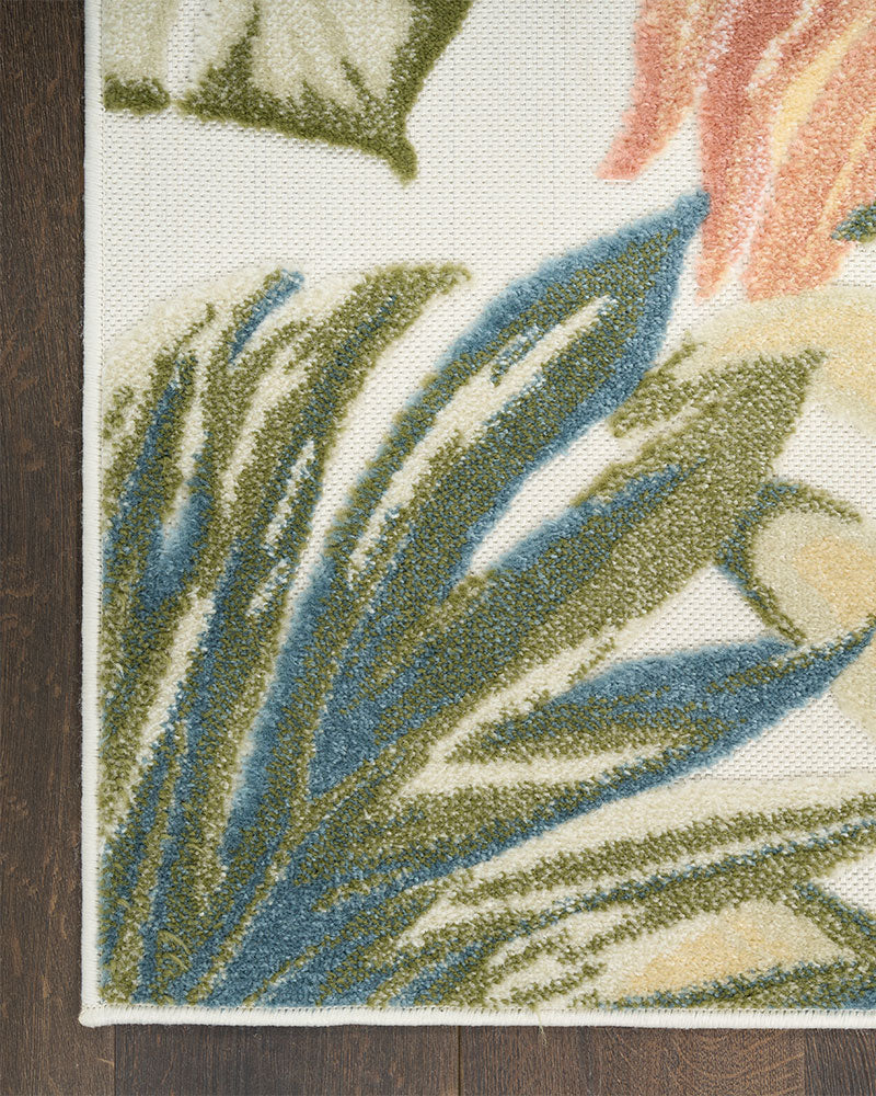 ALOHA ALH43 IVGRN IVORY GREEN INDOOR OUTDOOR RUG
