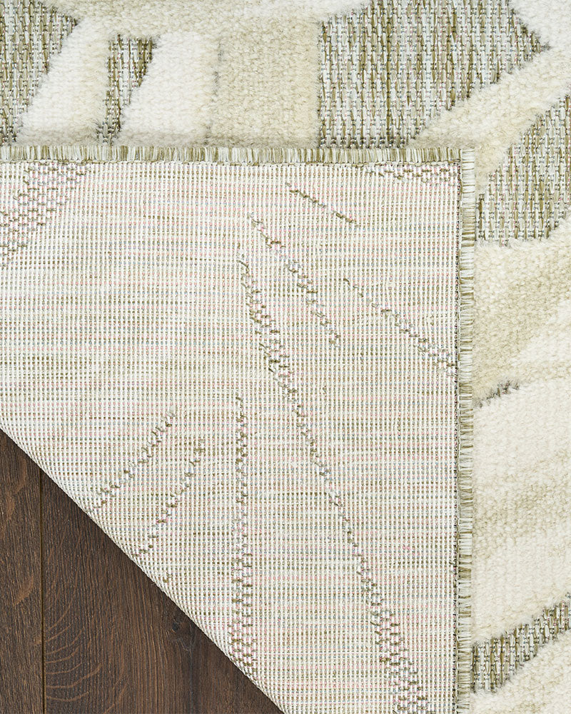 ALOHA ALH43 IVSAG IVORY SAGE GREEN INDOOR OUTDOOR RUG