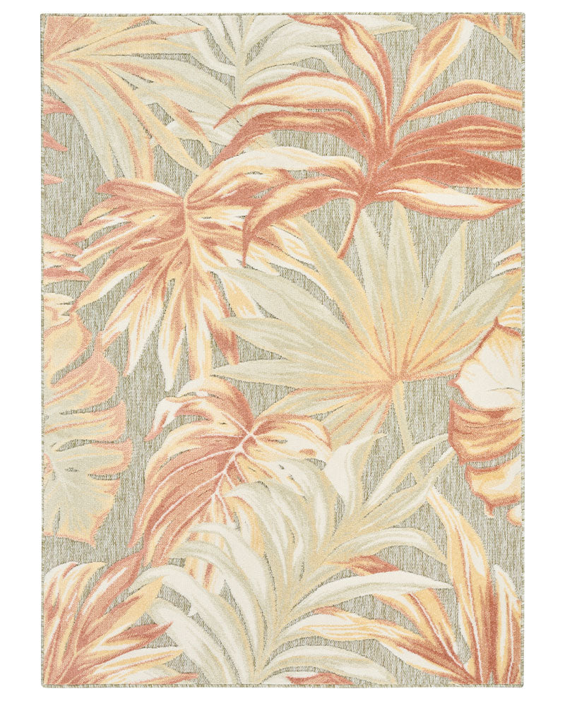 ALOHA ALH43 SAGRS SAGE GREEN ROSE INDOOR OUTDOOR RUG