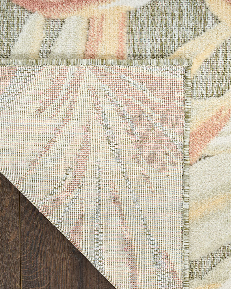 ALOHA ALH43 SAGRS SAGE GREEN ROSE INDOOR OUTDOOR RUG