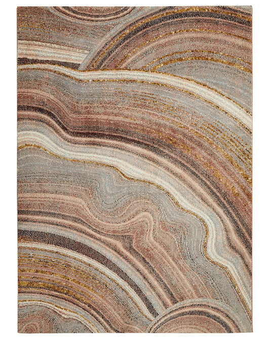 AMARA AMA108 BLUSH GREY ABSTRACT RUG