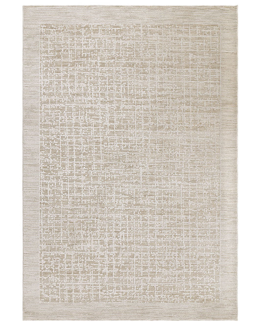 ANDERS AN10 BEIGE ABSTRACT BORDER MODERN RUG