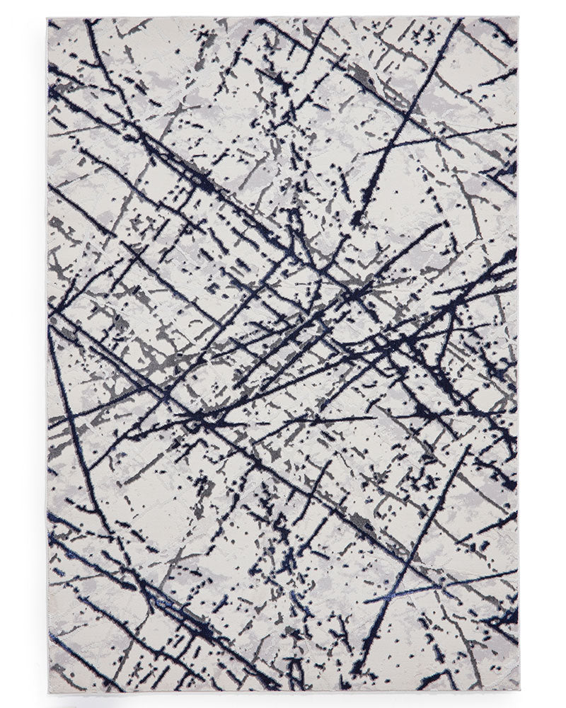 ARTEMIS B8403 BLUE SILVER ABSTRACT RUG