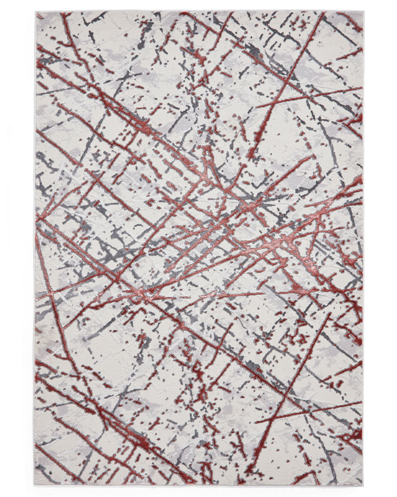 ARTEMIS B8403 PINK SILVER ABSTRACT RUG