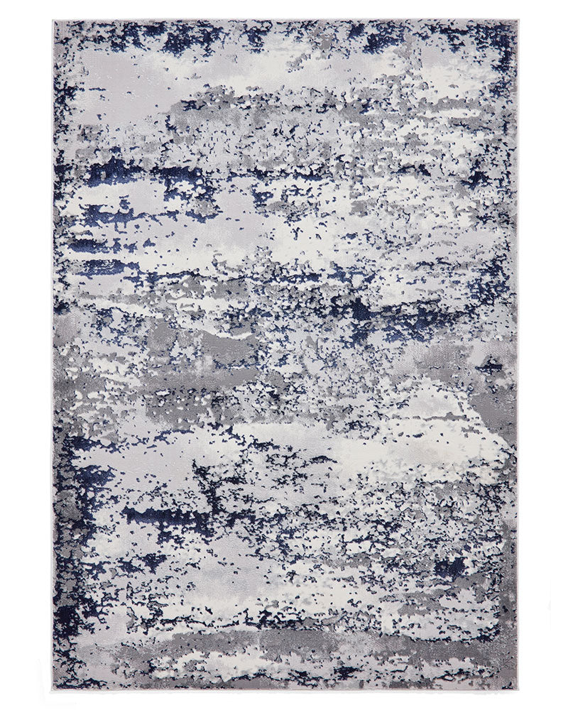 ARTEMIS B9289A BLUE SILVER METALLIC ABSTRACT RUG