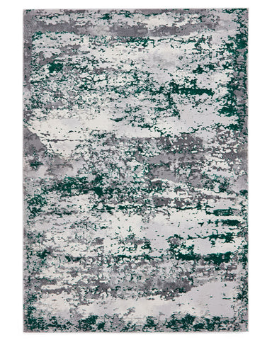 ARTEMIS B9289A GREEN SILVER ABSTRACT RUG