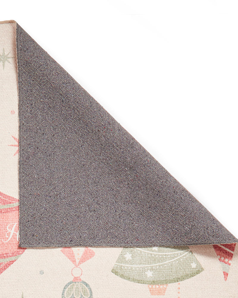 CHRISTMAS BAUBLES WASHABLE BAUBLES RUNNER & MAT SET