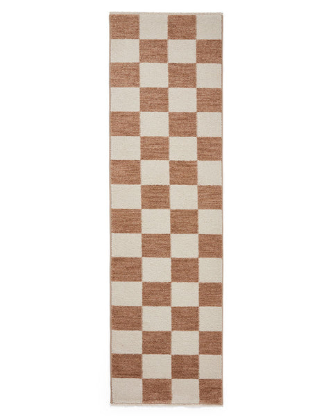 BALTIMORE BEIGE 66618 MODERN CHECKERBOARD RUG