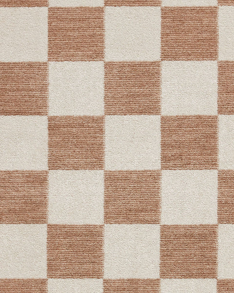 BALTIMORE BEIGE 66618 MODERN CHECKERBOARD RUG