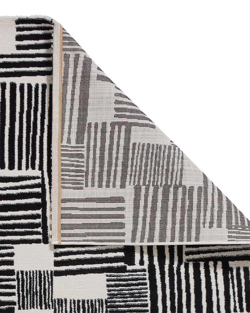 CATHERINE LANSFIELD BLOCKS BLACK & WHITE MONO RUG