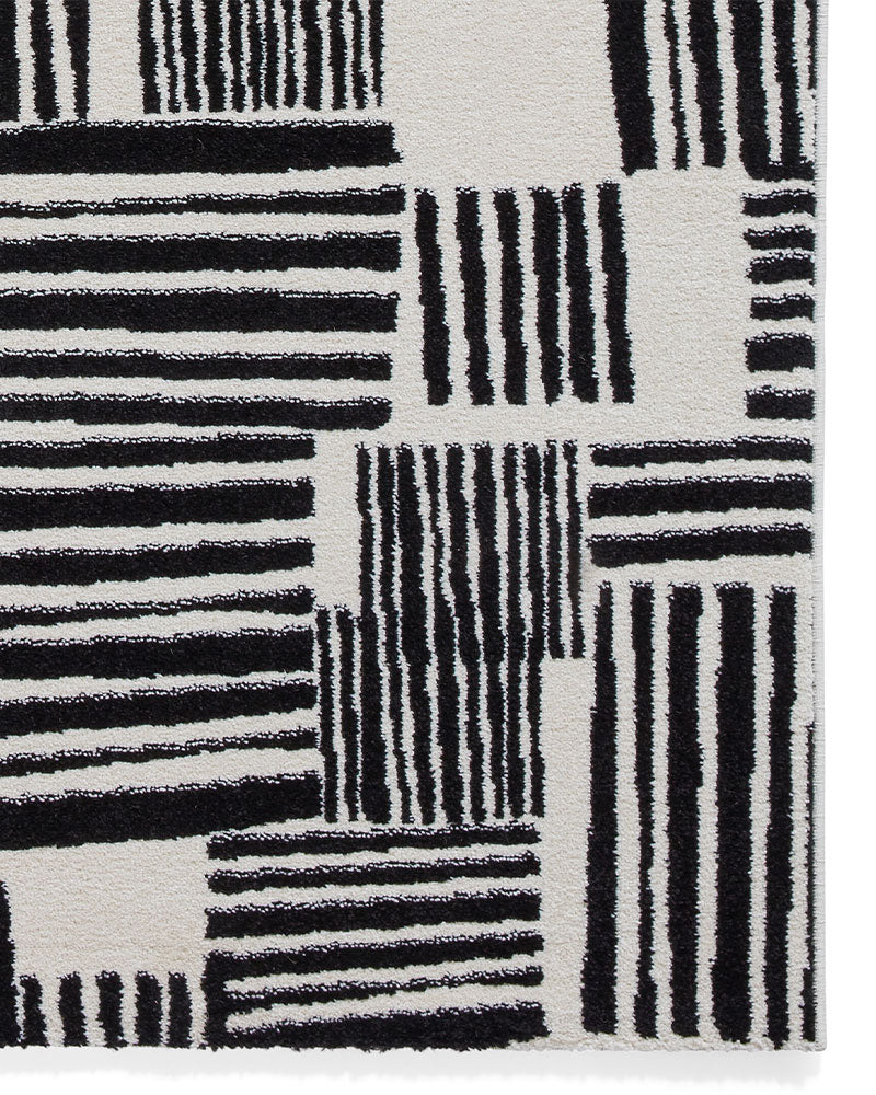 CATHERINE LANSFIELD BLOCKS BLACK & WHITE MONO RUG
