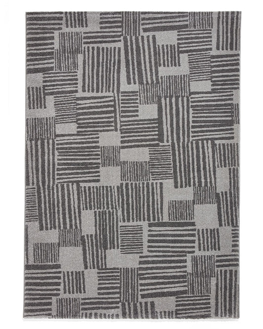 CATHERINE LANSFIELD BLOCKS CHARCOAL GREY RUG