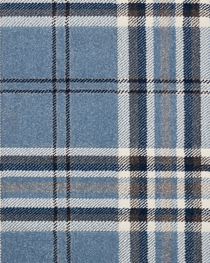 CATHERINE LANSFIELD KELSO BLUE CHECK TARTAN RUG