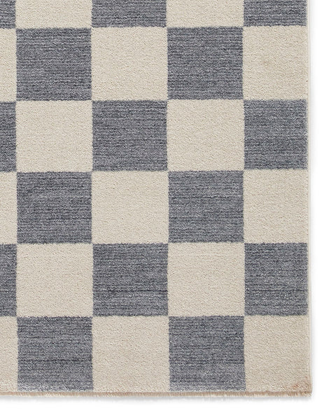 BALTIMORE BLUE 66618 MODERN CHECKERBOARD RUG