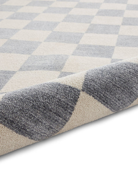 BALTIMORE BLUE 66618 MODERN CHECKERBOARD RUG