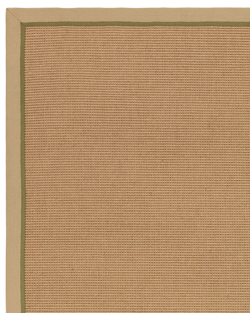 BORDO SISAL BOUCLE WITH LINEN / SAGE GREEN BORDER RUG