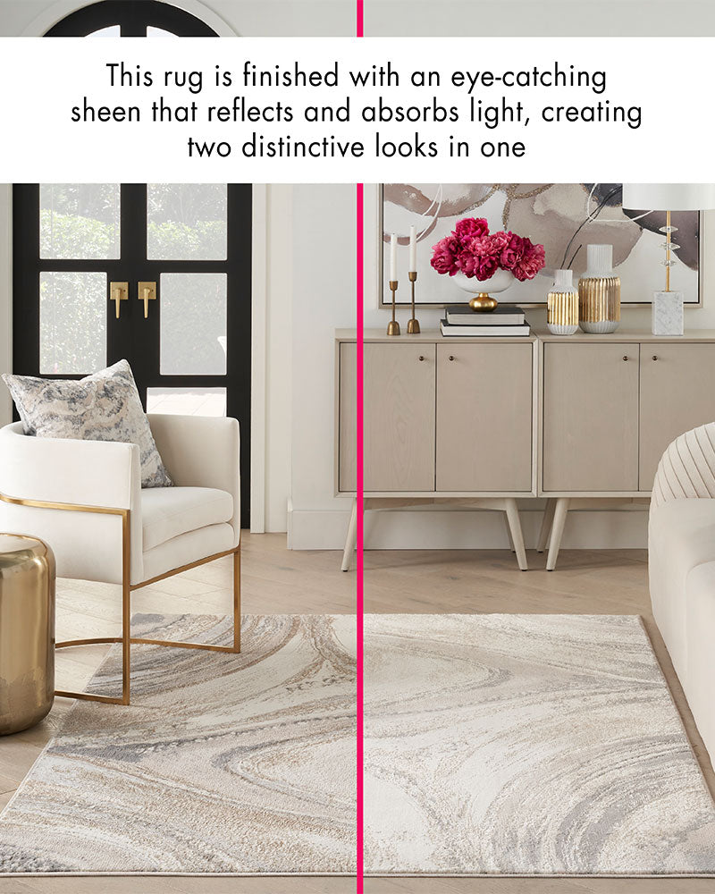 BRUSHSTROKES BSK03 CREAM GREY RUG