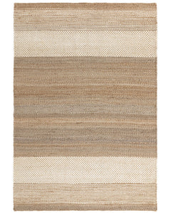 CEDAR NATURAL IVORY STRIPED JUTE RUG