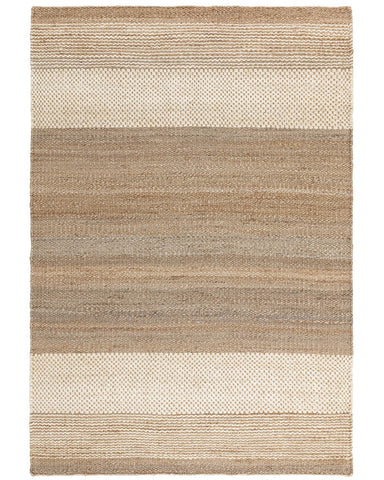 CEDAR NATURAL IVORY STRIPED JUTE RUG