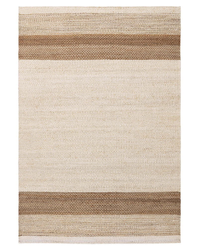 CEDAR NATURAL BLEACH STRIPED JUTE RUG