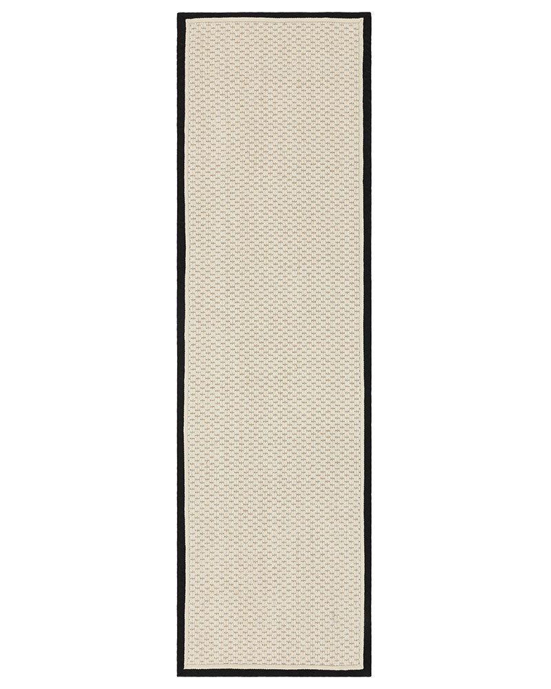 KORRA WOOL & JUTE DOUBLE LOOP WITH CHARCOAL BORDER RUNNER